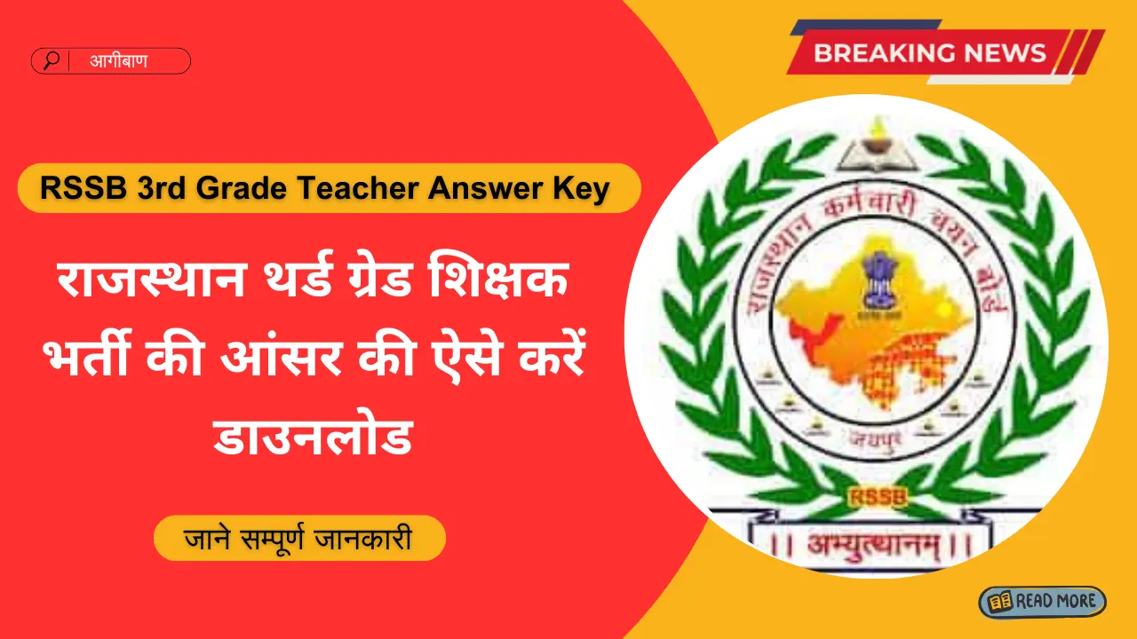 Rajasthan 3rd Grade Teacher Answer Key 2026